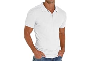 Sailwind Men'S Polo Shirts Zip Classic Stretch Slim Fit T Shirts Casual&Work