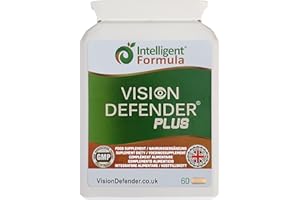 ‎INTELLIGENT FORMULA Vision Defender Plus Augengesundheit Ergänzung – Verbesserte AREDS2 Formel mit Meso-Zeaxanthin – 7 Essenzielle Nährstoffe (Lutein, Zeaxanthin, Vitamin C & E, Zink, Kupfer) – 60 Vegane Kapseln
