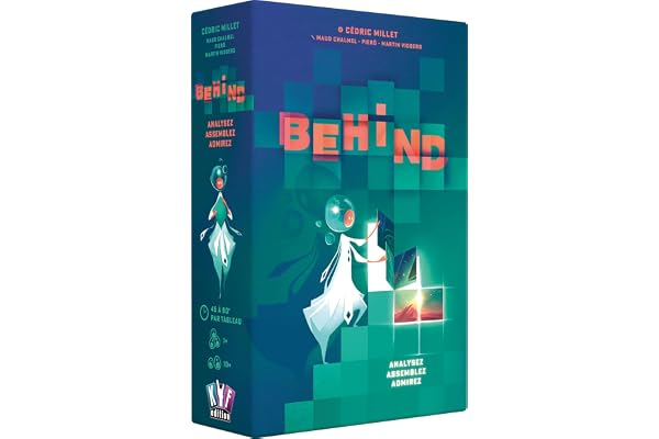 Asmodee - Behind - AS d'or 2025 "Initié -Jeux de société - Déduction et Logique - Jeu d'énigme - Analysez, Assemblez, Admirez - Jeu coopératif à partir de 10 Ans - Version française, KYF Edition