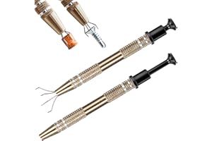 GIREICH 4 Zinken Perlenhalter, 2 Stück Legierung Schmuck Pinzette, Kleinteile-Greifer, Juwelier Werkzeug, Piercingzange Edelstahl, Miniaturwerkzeug mit 4 Krallen für Schmuck, Perlen, Uhren und Brillen