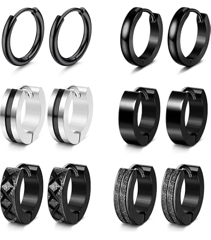 1 paio Orecchini a cerchio in acciaio inossidabile Donna Uomo Colore oro Piccoli orecchini Ragazza Gioielli Pendientes Mujer Aretes Piercing alla cartilagine  36