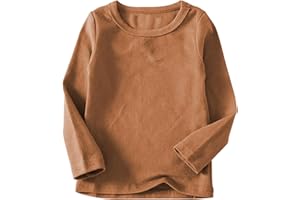Beganly Mädchen T-Shirt Warmes weiches Basic Top Kleinkind unter Schichtstück Kinder Classics Baumwolle Langarm-Shirt