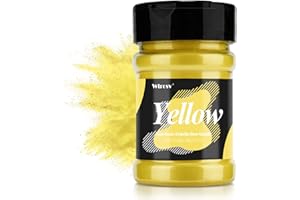 WTRCSV Colorant résine époxy, colorant pour savon - 60g mica poudre jaune - fabrication de savon, pigment résine époxy, colorant pour Cosmetiques, les vernis à ongles, la peinture