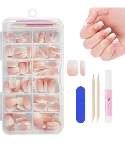 Faux Ongles Carrés Blancs Avec Adhésifs - Marque Glam Up, Neufs, Origine France