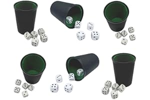 M&H-24 Top Ten Handels GmbH Würfelbecher Knobelbecher Set mit 6 Bechern und 30 Würfeln