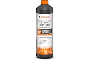 Ambratec Steinreiniger Steinreinigung Grundstücksreiniger - entfernt umweltbedingte Ablagerungen Grünbeläge Algen von Beton Steinplatten Pflastersteinen - selbsttätige Wirkung - Anwendung durch gießen