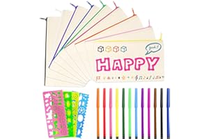 DOWNDRIFT Stoffbeutel zum Bemalen 9 Stück DIY Blanko Stoffbeutel Stofftaschen zum Bemalen Kindergeburtstag Basteln Federmäppchen zum Bemalen Kinder Federmäppchen für Aufbewahrung Schule Arbeit Reisen