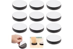 DHISPERARES 10 Stück Selbstklebend Möbelerhöhung, 6 x 1.65 cm Rund Möbelfüße Klebend, Rutschfester Dicker Filz Möbelerhöher, Schalldicht Selbstklebend Möbel Erhöhung, Geeignet für Tische, StüHle, Sofas, Bett