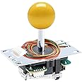 SANWA JLF-TP-8YT Joystick Yellow Original - for Arcade Jamma Game 4 & 8 Way Adjustable, Compatible with Catz Mad SF4 Tournament Joystick (Yellow Ball Top), Use for Arcade Game Machine Cabinet S@NWA
