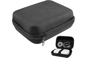 ANWANGDA Label Printer Storage Case with Mesh Pocket, Portable Bluetooth Mini Label Printer Storage Bag, Waterproof Shockproof Electronic Cable Organiser for Home Daily Storage, Outdoor Travel, Office