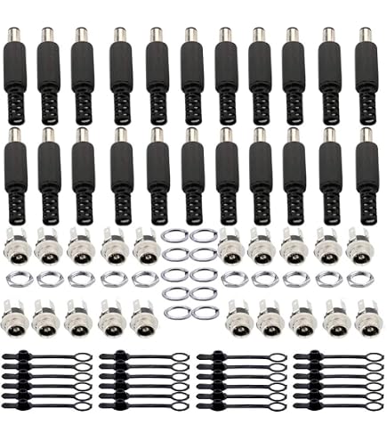 Uxcell DC-Stecker 5,5x2,5 Mm, 30 Cm, 10 A – Mit 18 AWG Kabel, Für LED & Netzteile