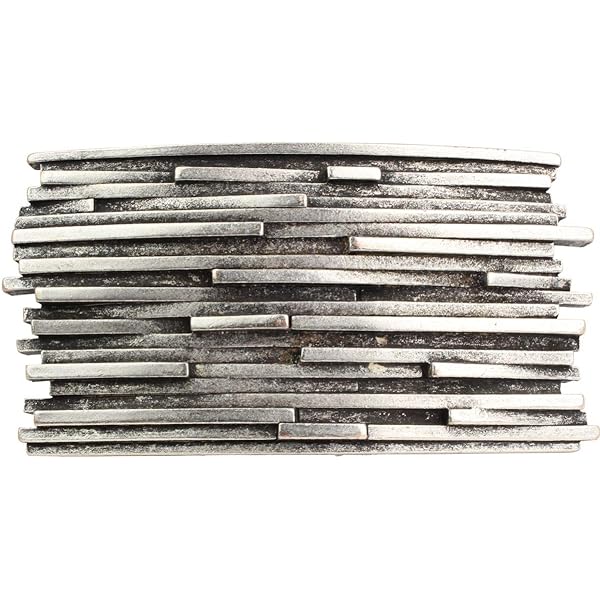 Leren buckle riem zonder gesp  Bruin gevlamd