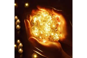 BTONGE 100 Stück LED-Ballons Lichter, Mini Led Licht, Runde LED Ballonlichter, Warmweiß Hochzeit Licht, Bunte Blinkende Party Licht für Papierlaterne Weihnachten Geburtstag Karneval Bar Klub Dekor