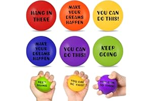 Kleemeiero 6 Stück Stressball Erwachsene Antistressball Anti Stress Bälle Geschenke 6.3cm Durchmesser Motivierende Stressabbau Quetschball Stressbälle Knautschball Anti Stress Spielzeug für Angst