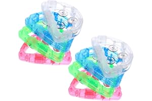 Milisten 8pcs Lights Percussion with Flashing Shaking Hand Rattle Tambourines Toys Jingles Bell Light for Adults Kids Cheering Glow Random Playthings Rhythm Wedding Handheld Instrument up