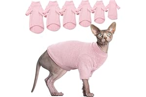 Hjyokuso Pull Chat Sphynx, Vêtements pour Chat, vêtements de Chat, Pulls de Chat Doux et Respirants pour Chats, Manteau Chat Chaud pour Sphynx, Cornish Rex, Devon Rex, Peterbald