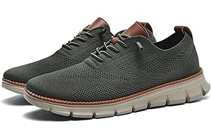 QUYIFA Breeze Shoes Oxford para Hombre con Cordones, Ligeros, Informales, cómodos, Zapatos para Caminar, Urban Breeze, Zapatillas de Deporte de Malla para Hombre, Zapatos de Negocios