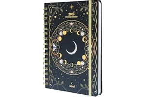 Grupo Erik Agenda 2026 Semana Vista A5 Astral - Agenda semanal Anual mujer Con Anillas - Incluye Pegatinas, Marcapáginas, Ilustraciones y Planificador mensual