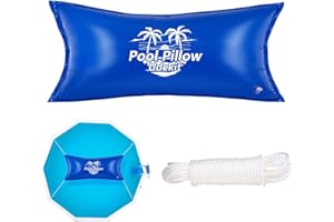 Udekit Piscine Air Oreiller Gonflable Flottant Antigel Piscine Couverture Air Oreiller Coussin 120 x 240 cm