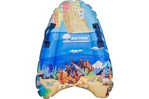 BIGTREE Tavola da surf gonfiabile, leggera tavoletta da nuoto portatile con maniglie, bodyboard morbida per nuoto, apprendimento, tappetino ausiliario, adatto per adulti e bambini, divertimento in piscina estiva