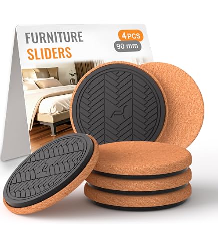 Filzada 106 PCs Patins pour eubles Auto-Adhésifs arron, Patin Chaise 3,5 d’épaisseur, Patins