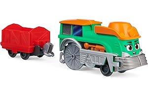 Mighty Express Push-and-Go Train Farm Frieda avec Wagon de Marchandises – Train Manuel vers la série TV Populaire à partir de 3 Ans