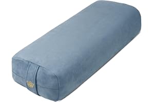 Florensi - Almohada de yoga y almohada de terciopelo premium (66 x 28 x 14 cm), gran rectángulo rectángulo rectángulo de yoga, almohada de yoga, Azul claro