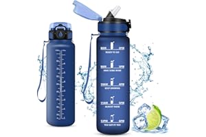VIKASTAR ikastar Botella Agua Deporte, 500ml/1l/1500ml Botella con pajita, Botellas Agua Niños sin BPA