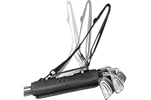 FINGER TEN Golf Club Bag Mini for Men Women Kids Driving Range Course Practice, Golf Pencil Bag with Shoulder Straps Sleeves Lightweight Durable Fashion Color Black Blue Pink for Golf Training