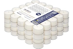 Horeca Candles - 100 värmeljus vita värmeljus - livslängd 8 timmar - luktfritt, doftfritt - 100 st ljusset - transparent plastglas