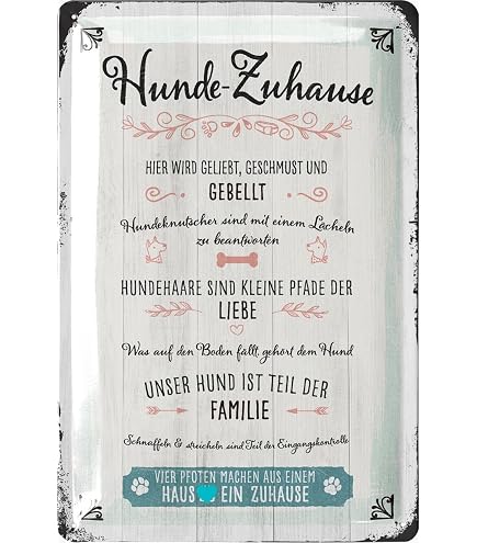 Schatzmix Blechschild 'Es Gibt Viele Hunde Dieser Welt' – Dekoratives Wandschild Im Retro-Design