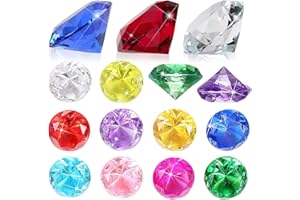 XLONG 10 Piezas Diamante de Juguete,Diamante Acrilico,Cristal Diamante Grande,Cristal Diamante Colores,Juego de Gemas,Diamantes de Colores,Diamantes Artificiales