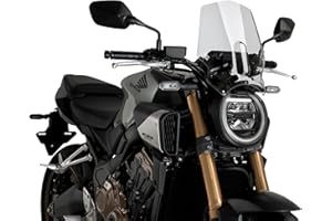 Puig 21960W Carenabris New Generation Sport para Honda CB650R Neo Sports Cafe 2024 y CB650R Neo Sports Cafe eClutch 2024 - Diseño Aerodinámico y Protección Mejorada, Transparente