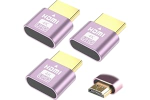 kclkda 3 pack HDMI Dummy Plug, 4K@60Hz Display Emulator Headless Ghost Display Emulator Portable Wireless HDMI Adapter for Monitors Suitable for HDMIs 2.0 Compatible with Windows Mac OSX Linux