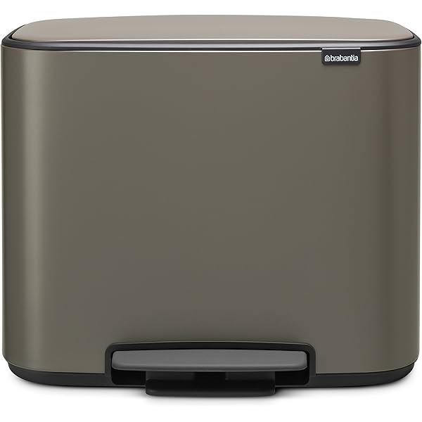 Brabantia Bo Pedal Bin 23 Litre Steel Platinum 11 23 L Amazon Co Uk Kitchen Home