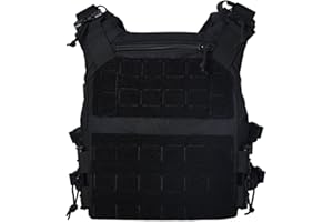 ULIONTAC Taktische Weste 500D Leicht Schnellverschluss-Molle-Panel-System Einheitsgröße Kummerbund Verstellbar Atmungsaktiv Weiche Polsterung Gewichtsverteilung