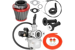 YOXUFA PZ19 Carburetor 19mm Carb Air Filter Kit for 110cc 125cc 50cc 70cc Pit Dirt Bike ATV Apollo TaoTao Baja Coolster SSR Xmotos X-Pro Thumpstar Chinese 4 Wheeler Quad 4 Stroke Parts