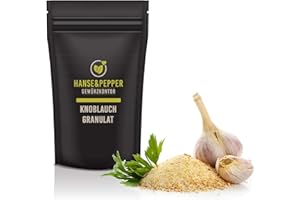 ‎HANSE&PEPPER GEWÜRZKONTOR 1kg Knoblauch Granulat G2 Knoblauchgranulat Vegan 1A Qualität - Gourmet Serie