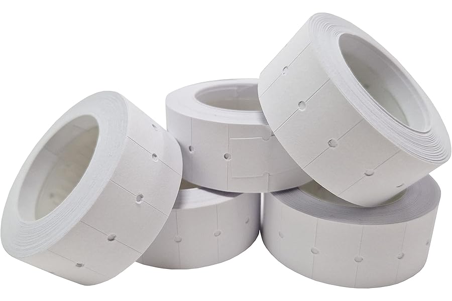 Swift 22 x 12 mm Price Gun Labels CT1 White 5 Rolls 2,500 Stickers Pricemarking Tags Fits Many Pricing Labellers