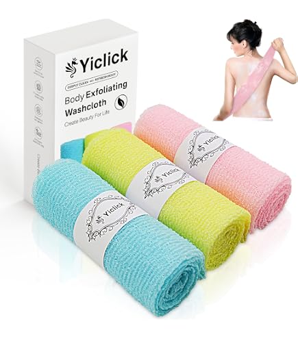 2 Peeling-Netz-Waschlappen Extra Lang – Für Rücken & Körper, Nylon