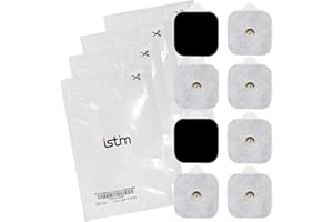 MEDFIT MED-FIT 5x5cm Flexi iSTIM 16 x 3.5mm Stud (tipo snap/boton) TENS Almohadillas autoadhesivas encajan con BEURER, SANITAS y VIRTUALMENTE todas las Maquinas de masaje TENS en Amazon.