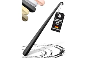 JK Trade® Calzascarpe in acciaio inox stabile da 62 cm, lunghezza 2 mm, in metallo lucido, lungo per stare in piedi, veloce e semplice, lunghezza e larghezza ottimizzate, per lavoro