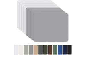 OAZ Toppe Autoadesive in Nylon, 20x15cm 8 piezas Toppa di Riparazione per Piumini, Toppe di Riparazione Impermeabile, Toppa Adesiva per Tessuti, per Tende, Borse, Sacco a Pelo, Grigio&Bianco