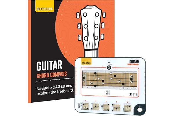 Noisy Clan Boussole d'Accords de Guitare et Livre – Maîtrisez la Logique du Manche et le Système CAGED – Simplifiez Composition et Théorie – Outil Nomade et Guide de 64 Pages