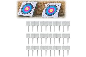 SALALIS 30pcs Archery Target Pins, Shooting Archery Target Nails Nylon Lengthening Durable Reusable Archery Target Paper Nails Easy To Install for Shooting