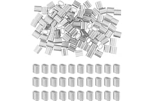 TTAMG 120 anelli di crimpatura in alluminio, 2 mm, manicotti in alluminio, morsetti a pressione per fune d'acciaio