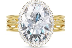 Linawe Bagues en faux diamant pour femmes, bague en moissanite pour femme, bijoux bague avec pierre, bague ajustable, bague tendance en or/argent