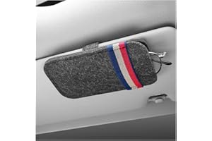 Adunsiaoto Car Sun Visor Sunglasses Organizer, Eyeglasses Visor Organizer Storage Case, Auto Interior Accessories Leather Pocket Organizer, Auto Universal Interior Accessories(Grey)