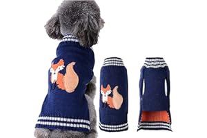 ABRRLO Weihnachten Hund Pullover Dog Sweater Hundepullover Haustier Hundepulli Warm Welpe Kleine Mittel Hunde