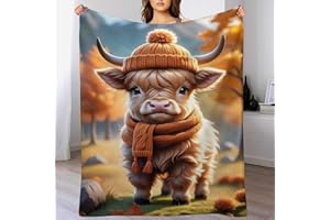 PAZZK Süße Kuh Decke Super Soft Flannel Fleece Überwurfdecken Für Bettwsche Sofa Schlafzimmer Decken Wohnzimmer Reisen Vier Jahreszeiten Wohndecke（180×200cm）